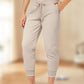 3/4 High-Waist Slim Fit Drawstring Pocket Joggers