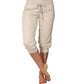 3/4 High-Waist Slim Fit Drawstring Pocket Joggers