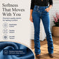Women's High-Waisted Crossover Asymmetric Jeans