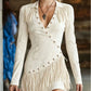 Bestseller🏆👗 Fringe Trim Long Sleeve Dress – Timeless Silhouette & All-Day Comfort for Every Look