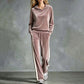 Bestseller🏆👚💕 Velvet Hooded Sweatshirt & Pants Set – Timeless Comfort & Effortless Style for Every Occasion