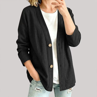 Bestseller🏆🧥 Breathable V-Neck Cardigan – Timeless Silhouette & All-Day Comfort for Every Look