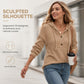 Bestseller🏆🧥 Ribbed Hooded Knit Top – Timeless Silhouette & All-Day Comfort for Every Occasion