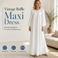 🏆Bestseller 👗 Flowing Ruffle Maxi Gown – Timeless Vintage Charm with Modern Breathable Comfort