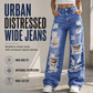 Bestseller🏆👖 Distressed Wide‑Leg Denim Pants – Conceal Leg Shape Imperfections & Durable Craftsmanship for Modern Street Look