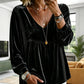 Bestseller🏆🌟 Women’s Elegant Velvet V‑Neck Blouse – Smooth Velvet Material & Flattering Neckline for Eye‑Catching Outfit