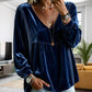 Bestseller🏆🌟 Women’s Elegant Velvet V‑Neck Blouse – Smooth Velvet Material & Flattering Neckline for Eye‑Catching Outfit