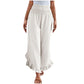 🌸👖New Arrivals - Cotton Linen High-Rise Trousers – Soft Drape & All-Day Comfort for Any Casual Look