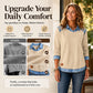 Bestseller🏆👚 Denim Patchwork Long Sleeve Top – Timeless Silhouette & All-Day Comfort for Every Occasion