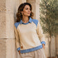 Bestseller🏆👚 Denim Patchwork Long Sleeve Top – Timeless Silhouette & All-Day Comfort for Every Occasion