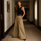 Must-Have🔥✨👖 Relaxed Wide-Leg Trousers – Leg-Lengthening High Waist & Soft Drape for Casual or Professional Looks