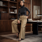 Must-Have🔥✨👖 Relaxed Wide-Leg Trousers – Leg-Lengthening High Waist & Soft Drape for Casual or Professional Looks