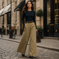 Must-Have🔥✨👖 Relaxed Wide-Leg Trousers – Leg-Lengthening High Waist & Soft Drape for Casual or Professional Looks