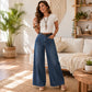 Women's Casual Wide Leg High-Waisted Jeans 