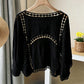 Women's Loose Hollow Lace Cardigan