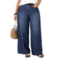 Bestseller🏆👖 Wide-Leg Denim Trousers – Timeless Silhouette & All-Day Comfort for Every Occasion