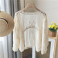 Women's Loose Hollow Lace Cardigan