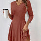 Women's Knit Long Sleeve A-Line Dress