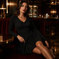 Women's Knit Long Sleeve A-Line Dress
