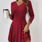 Women's Knit Long Sleeve A-Line Dress