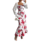 👗New Arrivals - Square Drawstring Neck Dress with Floral Motif – Adjustable Fit & Flattering Ruched Detail for Any Special Occasion