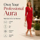 Women's V-Neck 3/4 Sleeve Blazer Dress