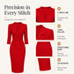 Women's V-Neck 3/4 Sleeve Blazer Dress