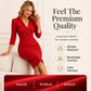 Women's V-Neck 3/4 Sleeve Blazer Dress