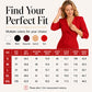 Women's V-Neck 3/4 Sleeve Blazer Dress