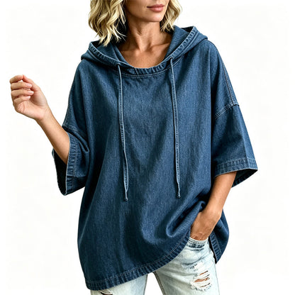 Bestseller🏆🧥 Denim Hoodie – Timeless Silhouette & All-Day Comfort for Every Occasion