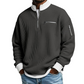 Men's Casual Waffle Quarter Zip Sweatshirt