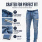 👖✨Bestseller - Slim-Fit Denim Joggers with Stretch Waist – Easy Pull-On Style & Clean Tapered Look for Everyday Wear