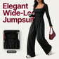 Women's Casual Square Neck Wide-Leg Jumpsuit