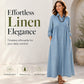🌸👗New Arrivals - Long Sleeve Maxi Dress in Premium Linen Blend – Versatile 2-in-1 Styling as Dress or Lightweight Layering Piece