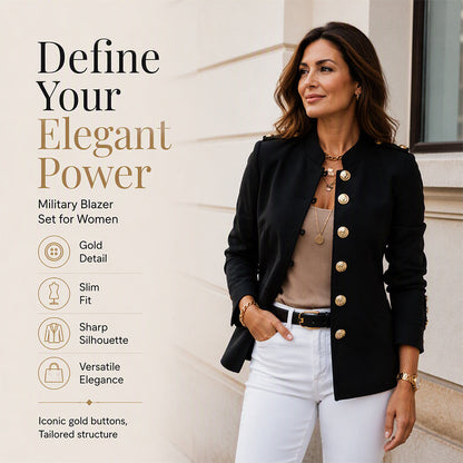 💎✨ Bestseller – Gold-Button Blazer – Fitted and Elegant