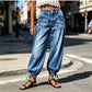 👖✨ Bestseller – High-Waist Barrel Jeans with Stretch for Women