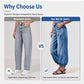 👖✨ Bestseller – High-Waist Barrel Jeans with Stretch for Women