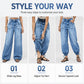 👖✨ Bestseller – High-Waist Barrel Jeans with Stretch for Women