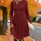 💎🧶 New Arrivals – Long-Sleeved Fall Dresses with Square Necklines for Women
