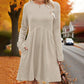 💎🧶 New Arrivals – Long-Sleeved Fall Dresses with Square Necklines for Women