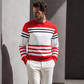 ✨ Easy Everyday Style | Men's Striped Colorblock Long-Sleeve Sweatshirt
