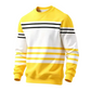 ✨ Easy Everyday Style | Men's Striped Colorblock Long-Sleeve Sweatshirt