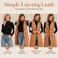 Women's Breasted Long Vest with Pockets