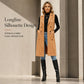 Women's Breasted Long Vest with Pockets