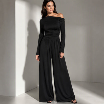 Bestseller🏆Women's Off-Shoulder Wide-Leg Jumpsuit