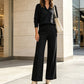 👚🌸 Bestseller – Women's Casual V-Neck Top & Wide-Leg Pants