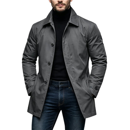 Men's Waterproof Mid-Length Trench Coat