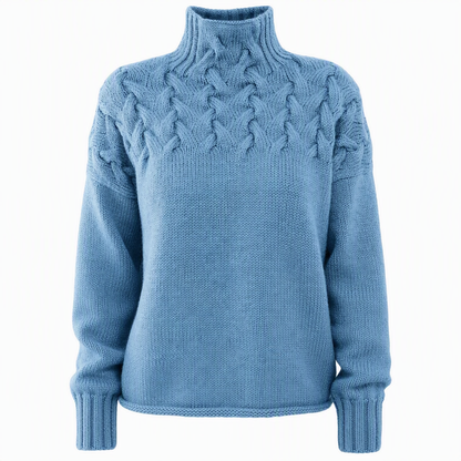 🛍️New Arrivals - Casual Solid Color Turtleneck Knit Pullover