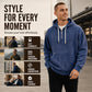 Men's Casual Half-Zip Corduroy Hoodie