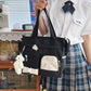 Cute Messenger Bag for Teen Girls with 2 Badges